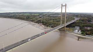 Humber Bridge Drone Hull [upl. by Wasserman]