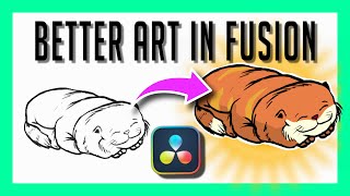 Enhance amp Animate ART in DaVinci Resolve  Fusion Motion GFX Tutorial [upl. by Ailehc]