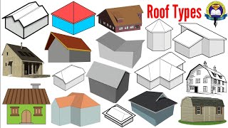 Roof Types  Roof Name In English With Picture  English Vocabulary  Easy English Learning Process [upl. by Oramug]