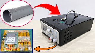 Build a DC Power Supply using 60v Battery with PVC pipe [upl. by Odranar]