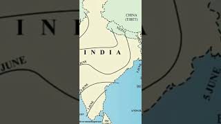 Advancing Monsoon in India map class 9 climate monsoon class9geography maps seasons [upl. by Grizel783]