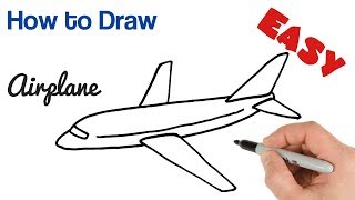 How to Draw Airplane Easy step by step for beginners [upl. by Anirahs202]