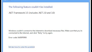 حل مشكلة خطأ 0x800f0906 عند تثبيت برنامج NET Framework 35 [upl. by Enrev766]