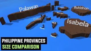 PHILIPPINE PROVINCES SIZE COMPARISON [upl. by Esimehc]