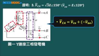 高中基本電學第12章 交流電源三相電源 123 Part D 證明三相發電機Y型連接VL與VP關係陳政旭 [upl. by Bartholomeo433]