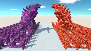 NEW LAVA GODZILLA 2014 DEATH RUN  Animal Revolt Battle Simulator [upl. by Ardeth788]