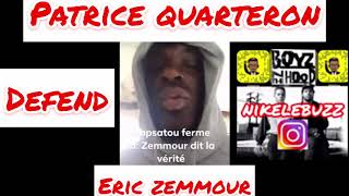 PATRICE QUARTERON prend la DÉFENSE de ÉRIC ZEMMOUR face à HAPSATOU SY [upl. by Leunamne778]