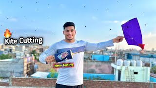 Kite Cutting  New ManjhaTesting  Kite Flying  Kite vlog [upl. by Neelrahs948]