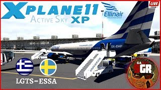 ThessalonikiStockholm ZIBO 737800X Ellinair REAL WEATHER  XPLANE 11 [upl. by Ytisahc252]