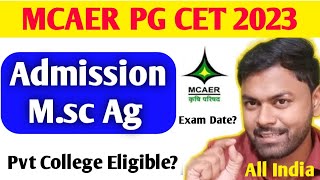 MCAER PG CET 2023  Official  Exam Pattern Syllabus amp Eligibility  Apply Link [upl. by Enelrad]