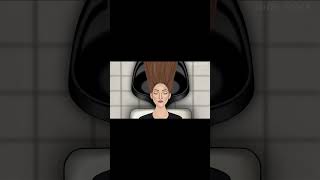 Head lice and Dandruff removal  Scalp treatment animation  animation asmrvideo [upl. by Katzen]