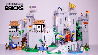 Lego Icons 10305 Lion Knights Castle Speed Build [upl. by Darrill]