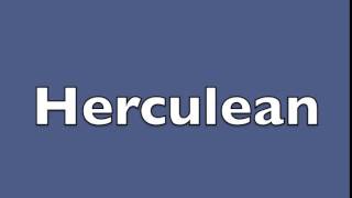 How to pronounce herculean [upl. by Llewoh455]