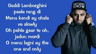 Satisfya lyrics Imran khan  Gaddi Lamborghini  lyrics video [upl. by Etteyafal]