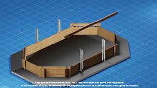 Piscine Bois Octogonale allongée [upl. by Cowey]