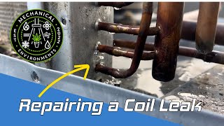 Repairing a leaking condenser coil and a restricted filter drier [upl. by Eeram]