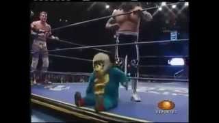 Midget Wrestler Gets Kicked out of Ring [upl. by Svetlana800]