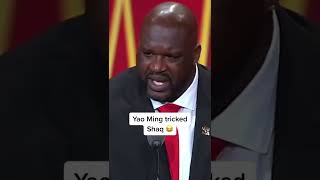 Never forget Shaq’s story about Yao Ming during his Hall of Fame speech 😂 shorts [upl. by Nyved472]