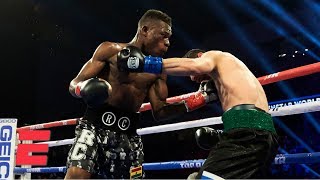 Richard Commey knocks out Isa Chaniev for IBF lightweight world title  Top Rank Boxing Highlights [upl. by Eerej]