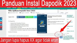 cara download Intasll dan registrasi aplikasi dapodik 2023 [upl. by Soisanahta231]