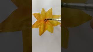 easy flower painting with watercolor🌸 painting drawing flowerpainting flowereart shorts easy [upl. by Einnij]