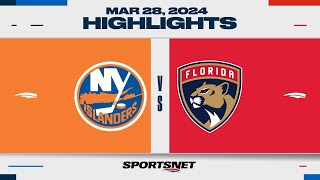 NHL Highlights  Islanders vs Panthers  March 28 2024 [upl. by Gnoud162]