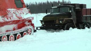 Taimyr 2011 Day 20 Truck in the snow trap [upl. by Iemaj689]