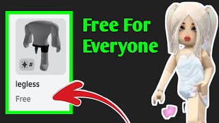 Hurry how to get free Legless item in Roblox Get free Llegless itemsNew 2024Roblox [upl. by Nwavahs]