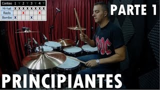 🥁 BATERÍA PARA PRINCIPIANTES  20 Ejercicios Básicos  CLASES DE BATERÍA  PARTE 1 [upl. by Eerb]