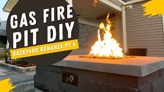 How To Build A DIY Gas Fire Pit From Start To Finish  Backyard Bonanza PT 4 [upl. by Eckmann]