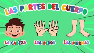 Song to learn the Parts of the body in Spanish for kids Canción las partes del cuerpo [upl. by Harmaning241]