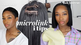 Installing Itip Microlinks On My Short Hair [upl. by Gabe557]