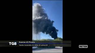 TG8 Edizione delle 1930  Pineto esplosione e fiamme in fabbrica di solventi [upl. by Whittaker674]