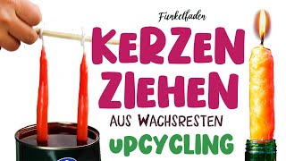 Kerzen ziehen aus Kerzenresten  Kerzen selber machen für Anfänger  Ein Experiment [upl. by Kudva450]