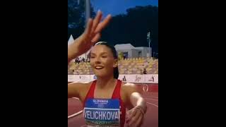 Radina Velichkova wins the European title in 100 meters U18 trackandfield sprint [upl. by Belamy]