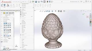 Reverse Engineer Organic Scan Mesh in SOLIDWORKS [upl. by Einad]