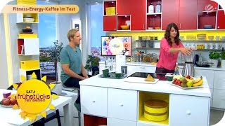 Jan und Marlene testen WunderKaffee aus den USA  SAT1 Frühstücksfernsehen [upl. by Nary]