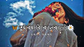 Tui Borsha Bikeler Dheu  তুই বর্ষা বিকেলের ঢেউ Bangla Lofi Song [upl. by Atinad]