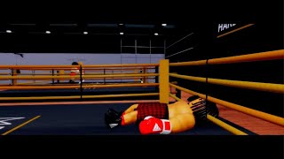 Roblox Prizefighter Boxing  Glass Jaw gets Sent to The Stars on his Back [upl. by Natrav]