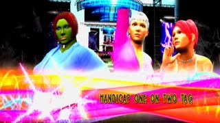 Princess Fiona vs Judy JetsonWilma Flintstone  Handicap Match  WWE 13 [upl. by Varipapa]