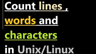 How to count lines words characters in Unix [upl. by Elyac]