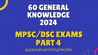 DSC meghalaya general knowledge  MPSC meghalaya general knowledge [upl. by Cioffred764]