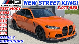 BMW M3 G80 xDrive Stage 2 Fuel Power TEST 98100ronE10E20E50 GREGOR10 Tuning NEW STREET KING S58 [upl. by Millwater]