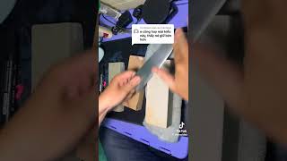 Mẹo liếc dao khử bavia sharpening knifesharpner màidao [upl. by Eux]