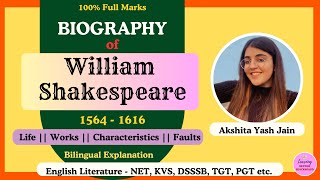 William Shakespeare Biography  Life  Works  Characteristics  Faults williamshakespeare [upl. by Charmian852]