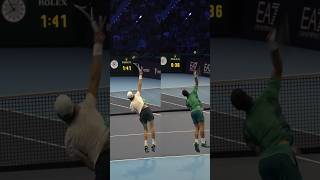 Sinner v Djokovic Serve Spot The Difference tennis [upl. by Ardnasxela496]