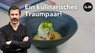 Rezept Seeteufel mit Fenchel amp Safran von Andreas Caminada  GaultMillau Schweiz [upl. by Annayd]