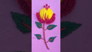 Modern Hand Embroidery Very Easy Fancy Embroidery Design flowerstitch crafthandistyle floral [upl. by Nhaj777]