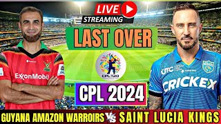 LIVE CPL  LIVE Guyana Amazon Warriors vs Saint Lucia Kings CPL Match  live CPL 2024 [upl. by Eiramnwad184]