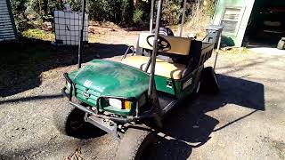 i bought a rare find EZGO Gas power st400 Golf Cart with a automatic dump lift its a beast🔥 [upl. by Nyraf550]